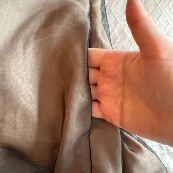 Max Mara 100% Silk Mini Dress Size 4 Black Sheer Cap Sleeve Layered Twilightcore - Picture 11 of 16